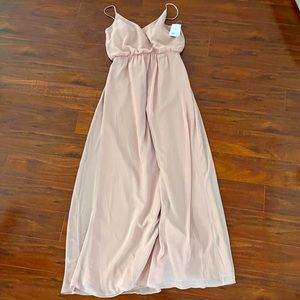 Blush colored Bridesmaid/ maxi dress nwt